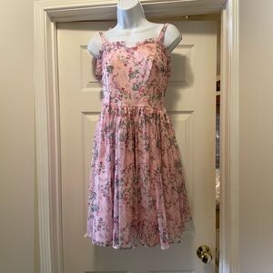 Floral Pink Sleeping Beauty Costume Dress
